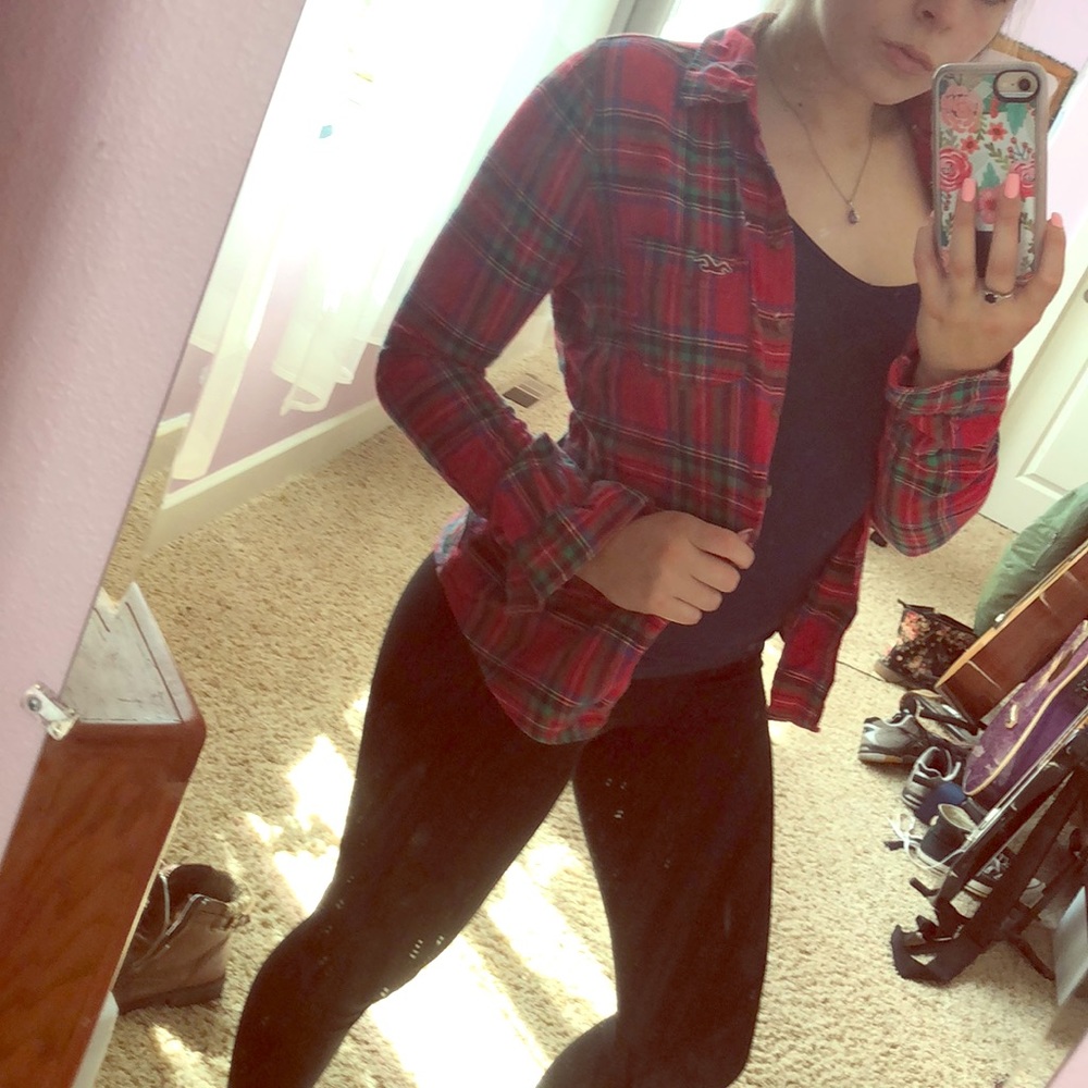 Red/green flannel! HOLLISTER SIZE M